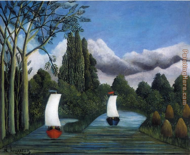Banks of the Oise painting - Henri Rousseau Banks of the Oise art painting